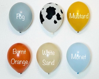 Toddler Story Balloons, Muted Cowboy Colors, Cowboy Balloon Garland
