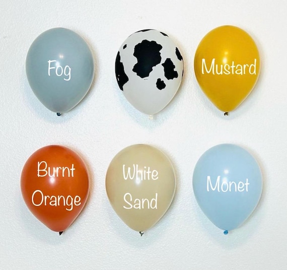 Toddler Story Balloons, Muted Cowboy Colors, Cowboy Balloon Garland