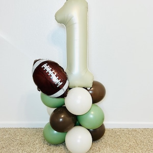 Football Balloon Tower Rookie of the Year First Year Down First Down Birthday Football Birthday Football Party 1st year down Touchdown Party