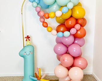 Colorful Balloon Birthday Rainbow Jelly Birthday Jelly Smiley Face Fun to be One Birthday  Balloon Jelly Party Hat Birthday