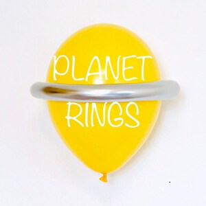 TWISTER BALLOONS Planet Balloons, Air Fill Twister Latex, 260B Latex Balloons, Planet Rings, Space Party Balloon, Space Balloon Garland