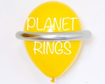 TWISTER BALLOONS Planet Balloons, Air Fill Twister Latex, 260B Latex Balloons, Planet Rings, Space Party Balloon, Space Balloon Garland