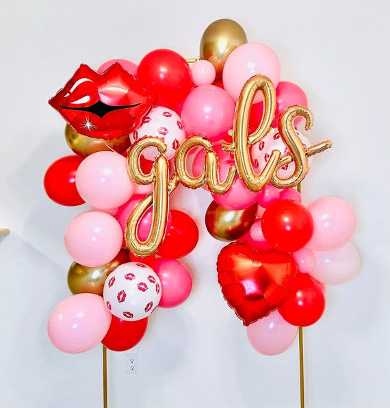 Valentine Balloon Garland, Valentine Balloon Wall, Galentine Balloon Garland, Valentine Balloons, Valentine Party, Galentine party, gals
