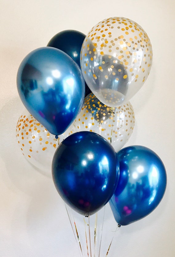 New Chrome Blue Latex, Blue Chrome Latex, Blue Balloons, Navy Balloons, Navy First Birthday, Navy Baby Blue Balloons, Baby Boy Birthday Il_570xn