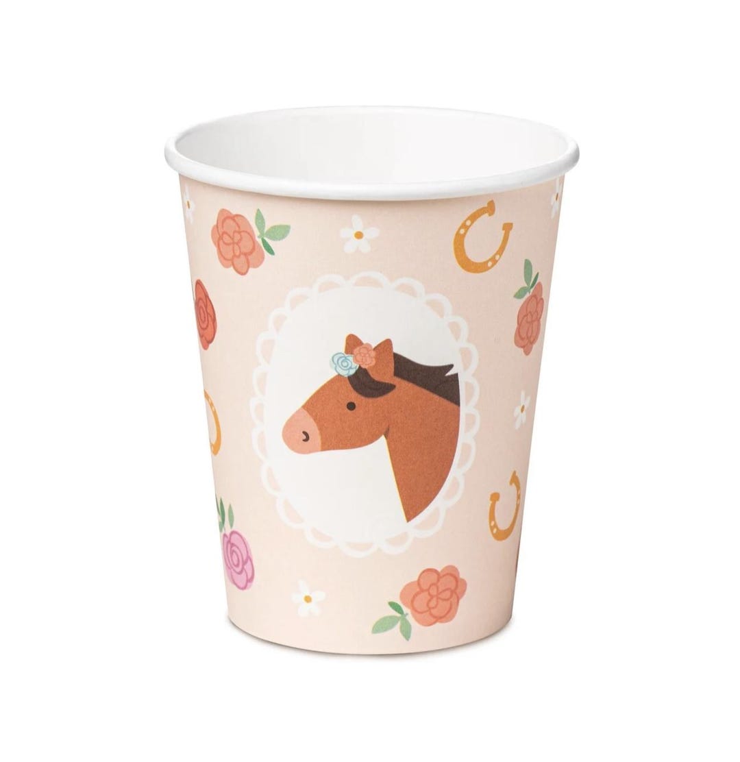 Horse Paper Cups Pony Party Horse Cups Giddy up Birthday Brown Pony — free download