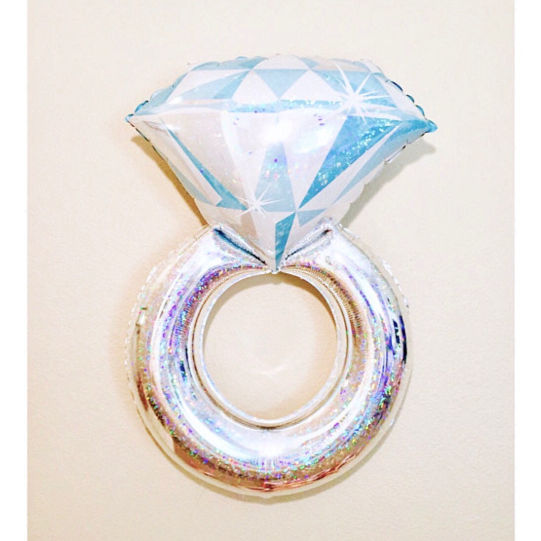 Silver Ring Balloon Ring Balloon Bachelorette Party Diamond Etsy