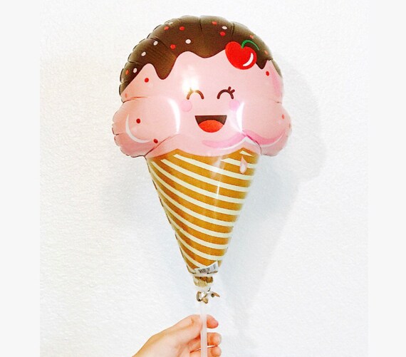 Ice Cream Cone Balloon, Summer Party, Ice Cream Balloon, Cute Cone Balloon, Ice Cream Party,Ice Cream Party Favor,Ice Cream Photo Prop Il_570xn