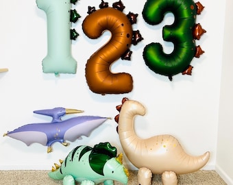 Dinosaur Balloons Dinosaur Numbers three rex Birthday rawr im 4 dinosaur party dino shower