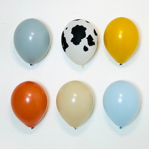 Toddler Story Balloons, Muted Cowboy Colors, Cowboy Balloon Garland image 2