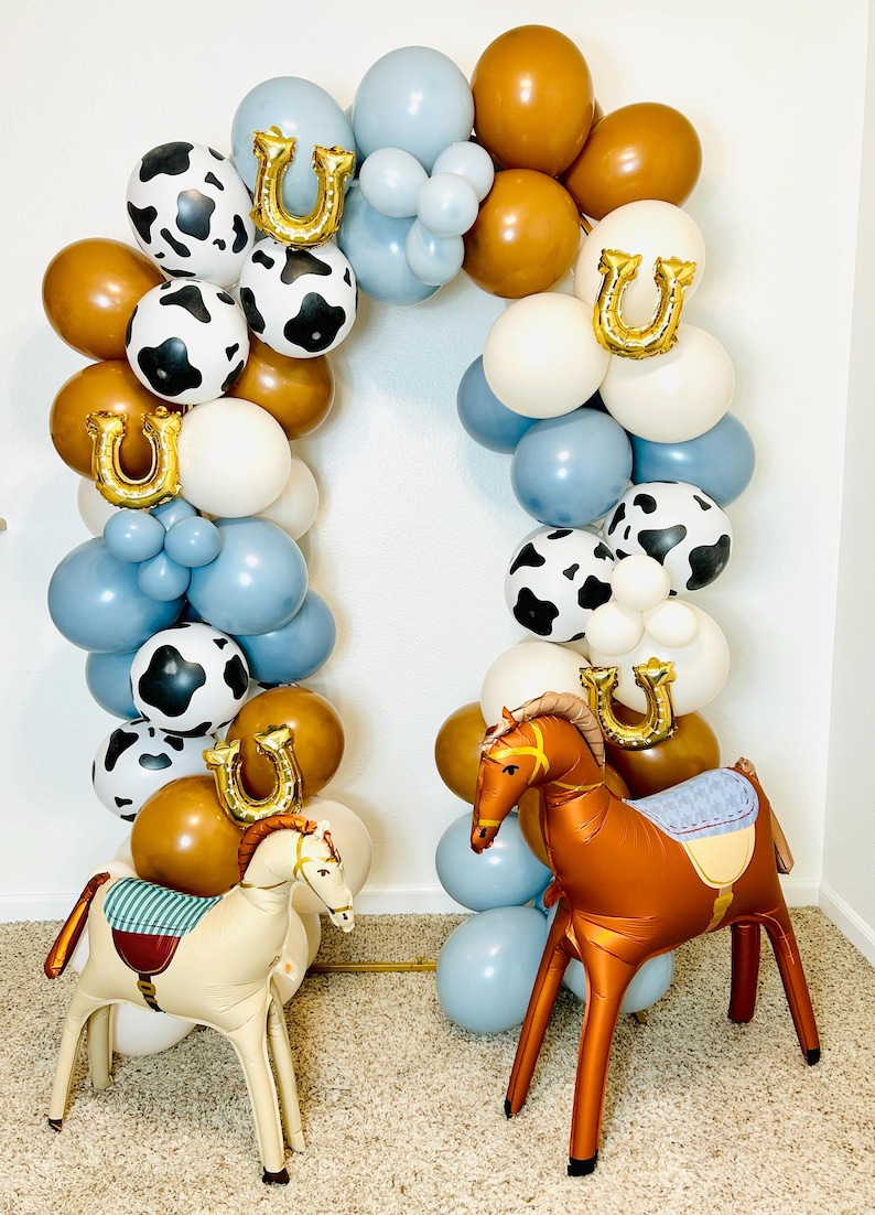 Cowboy Balloon Garland First Rodeo Balloon Garland Western Birthday ...