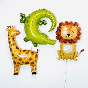 Safari Animal Balloons, Cheetah Balloon, Monkey Balloon, Safari Party, Two Wild, Party Animals, Zebra Balloon Safari Party Wild One Birthday image 2