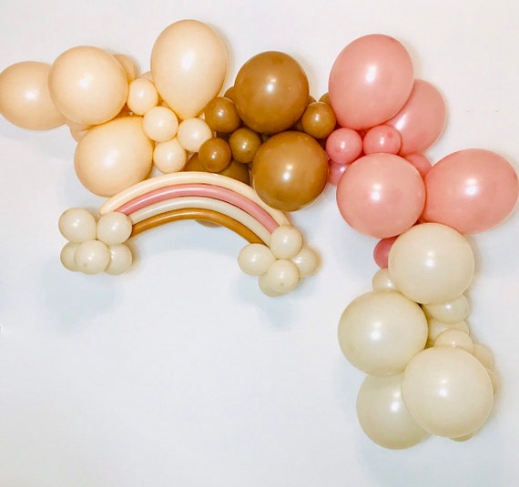 Pastel Muted Rainbow Balloon Garland