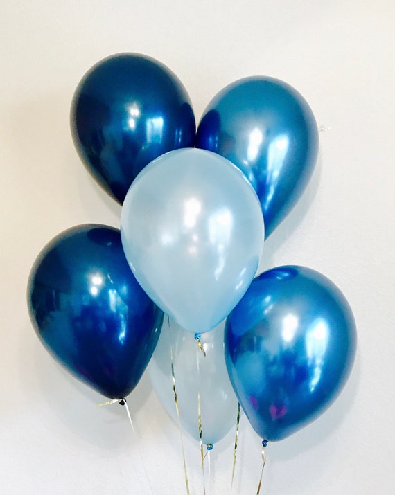 New Chrome Blue Latex, Blue Chrome Latex, Blue Balloons, Navy Balloons, Navy First Birthday, Navy Baby Blue Balloons, Baby Boy Birthday Il_570xn