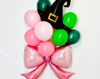 Good Witch Bad Witch Green and Pink Balloons Pink and Green Party Witch Hat Balloon Popular Party Popular Birthday Pink Princess Green Witch