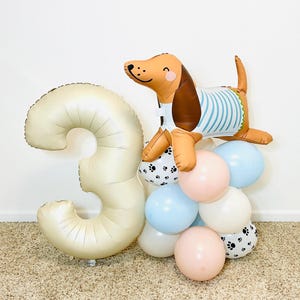 Puppy Balloon Tower Weenie Dog Balloon Dachshund Balloon Puppy Party Lets Pawty Dog Birthday party Cute Puppy Party Puppy Birthday Party