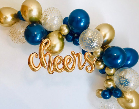 Navy and Gold Balloon Garland, Navy and Gold Shower, Navy and Gold Balloons, Navy and Gold Party, Navy and Gold Wedding, Navy Balloons, Navy Il_570xn