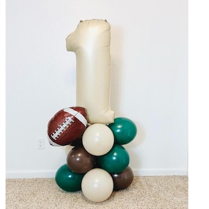 Football Balloon Tower Rookie of the Year First Year Down First Down Birthday Football Birthday Football Party 1st year down Touchdown Party