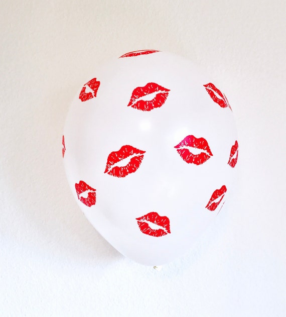 Red Lips Balloons, Kissy Lip Balloon, Lips Balloons, Valentine Balloons