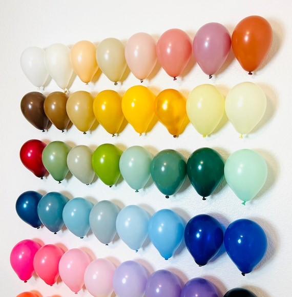 Globos de látex pequeños de 5 pulgadas, 10 por paquete, globos pequeños,  globos redondos, color sólido, se venden en paquetes de 10 -  México