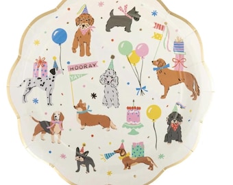 Dog Party Plates Dog Birthday Party Puppy Plates
