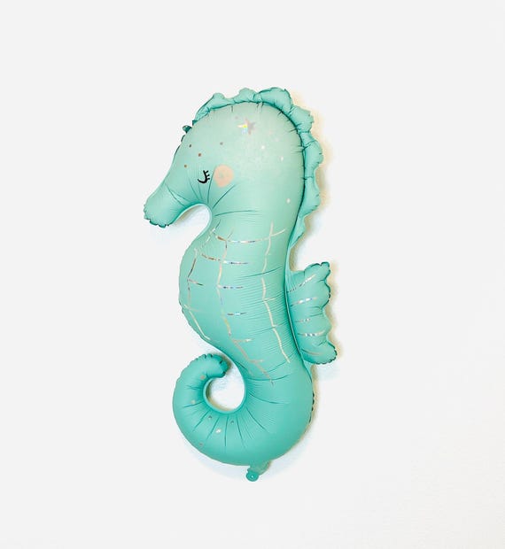 Seahorse Balloon Seahorse Birthday Mermaid Birthday Mermaid Party Seahorse Party Under the Sea Party Under the Sea Birthday Cute Seahorse