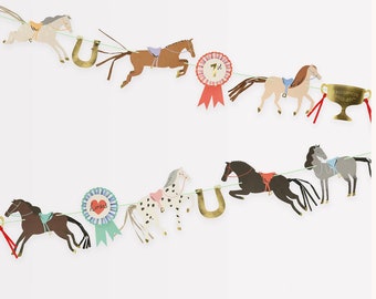 Horse Garland Horse Birthday Horse party Horse Kentucky Derby party Derby Party Saddle Up Giddy Up Party Pony Birthday Pony Party