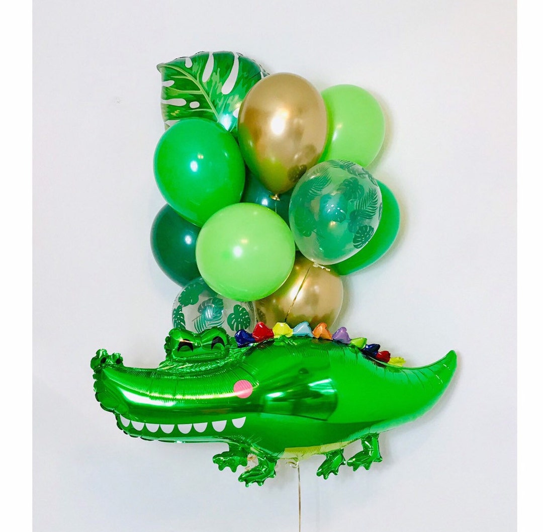 5 globos de animales de la selva, decoraciones de fiesta de cumpleaños de  safari de la selva, globos de papel de aluminio de animales de safari gigant