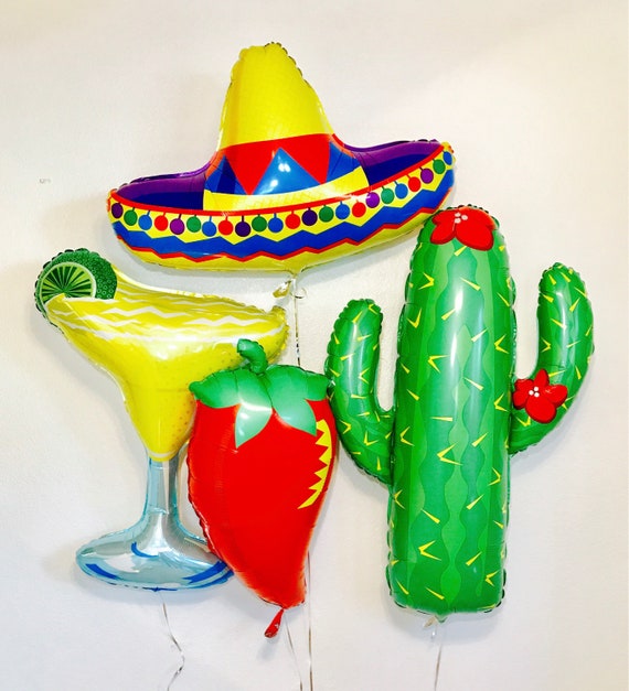 FIESTA SET, Cactus Balloon, Pepper Balloon, Sombrero Balloon, Taco Bar, Fiesta Decoration, FIestas, Fiesta Theme, Fiesta Party, Taco Party Il_570xn