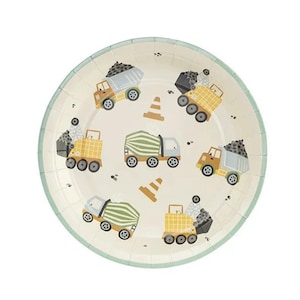 Construction Plates Digger Birthday Construction Party Construction Birthday Im digging 3 Builder Party Construction Balloons im Diggin it