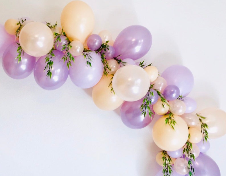 Lavender Balloon Garlands Pastel Lilac Balloons Blush Etsy
