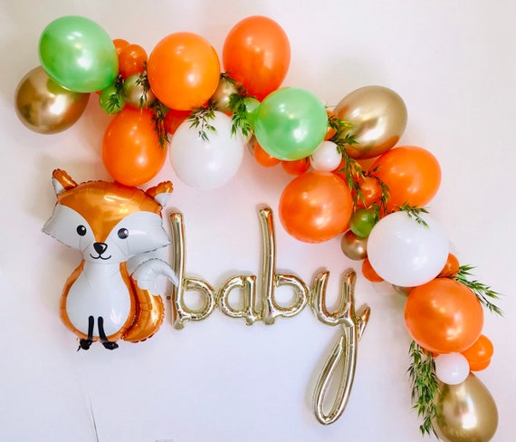 Fall Balloon Garland, Fox Balloon Garland, Woodland Baby Shower, Fox Baby Shower, Woodland Fox, Woodland Balloons, Woodland Fox Shower, Il_570xn