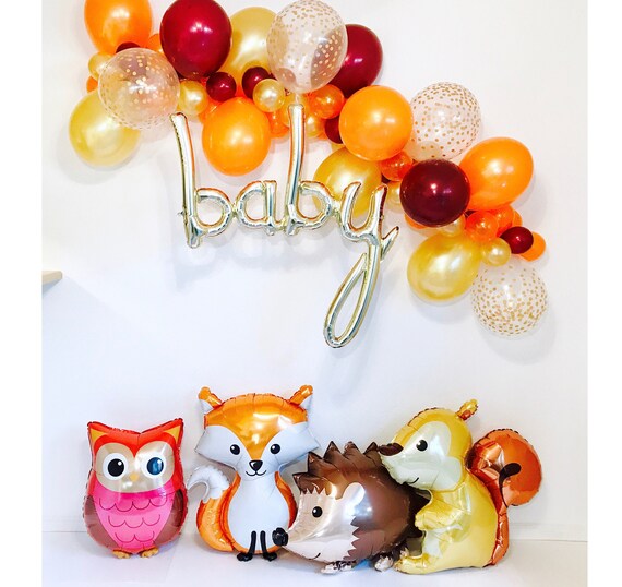 Balloon Garland, Fall Balloon Garland, Lil Pumpkin, Woodland Baby Shower, Fall Baby, Woodland Fox, Woodland Theme Shower,Woodland Fox Shower Il_570xn