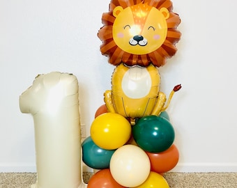 Lion Balloon Lion Balloon Tower Safari Balloon Safari Birthday Circus Birthday Wild and Three Jungle Balloon Wild One Two Wild Lion Birthday