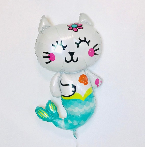 Mermaid Cat Balloon Mermaid Cat Cat Balloon Kitty Cat - Etsy