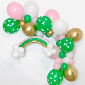 Lucky One Balloon Garland St Patricks Day 1st Birthday Party Decor St  Patricks Day First Birthday Party Decorations Girls Pink Green 