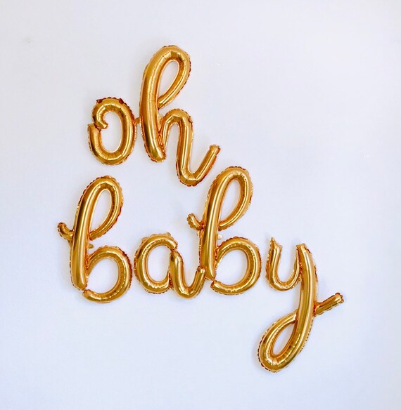 letter balloons for baby shower