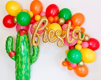 Fiesta Balloon Garland, Fiesta Balloons, Fiesta Decor, Fiesta Balloon Arch, First Fiesta Balloons, Cactus Balloons, Final Fiesta Balloons