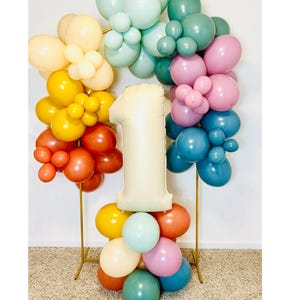 Boho Rainbow Latex Balloon Muted Rainbow Balloons Boho Rainbow Boho Latex Party Animal Balloons Burnt Orange Mustard  Muted Rainbow Boho