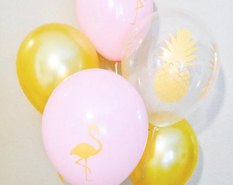 Flamingo Latex Balloon, Pineapple latex Balloon, Flamingo Birthday, Flamingo Bridal Shower, Flamingo Baby Shower, Flamingo Pineapple Party