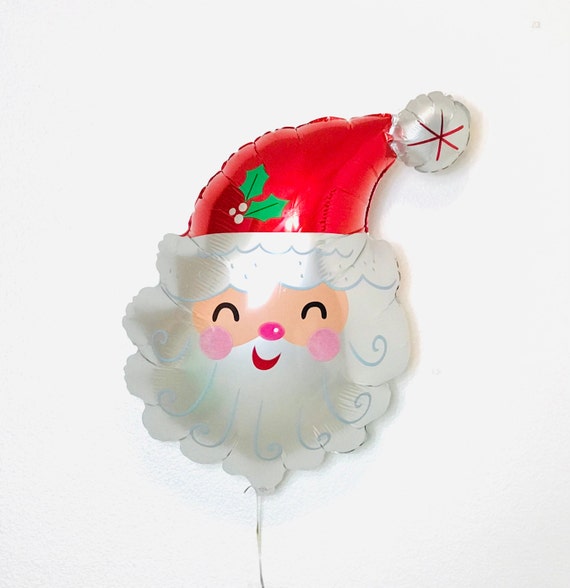 Christmas Balloons, Santa Face Balloon, Holiday Balloon, Cute Santa Balloon, Cookie Decorating Party, Christmas Party, Santa Claus Balloon Il_570xn