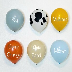 Toddler Story Balloons, Muted Cowboy Colors, Cowboy Balloon Garland image 4
