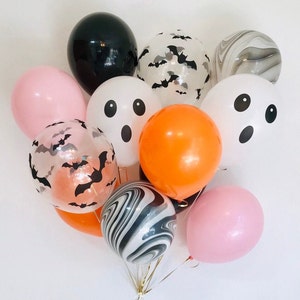 Pink Halloween Balloons, Halloween Balloons, Halloween Kid Parties, Halloween Party Decor, Ghost balloons, Halloween Latex, Ghost Latex,