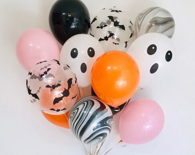 Halloween Balloon Garland Pink Halloween Pink Halloween Etsy