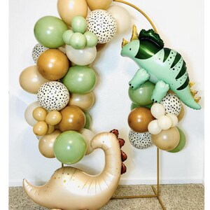 Globos de dinosaurio Cumpleaños de dinosaurio Dino Cuatro Tres Rex Brontosaurio Triceratops Fiesta de dinosaurio tres rex rawr Tengo 4 baby shower de dinosaurio imagen 3
