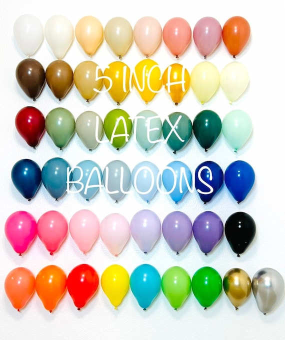 Globos de látex pequeños de 5 pulgadas, 10 por paquete, globos