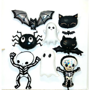 Halloween Balloons Bat Balloon Ghost Balloon Two Spooky Halloween Birthday Skeleton Balloon Spider Balloon Halloween Party Spooky One Boo