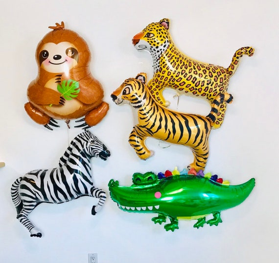 Safari Party, Zoo Animal Balloon, Safari Animal Balloons, Jungle Balloons, Jungle Party, Party Animal Theme, Zebra Balloon, Tiger Balloon, Il_570xn