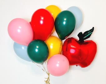 Apple Balloon Back to School Party Teacher Gift First Day School Photo 100 days of school teacher classroom Apple Decoration Teacher Apple