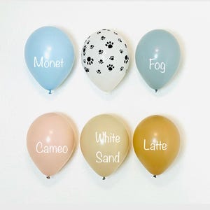 Paw Print Balloons Dog Birthday Puppy Birthday Neutral Puppy Decor Pastel Puppy Party Puppy Balloons  Dog birthday Balloons  Lets Pawty