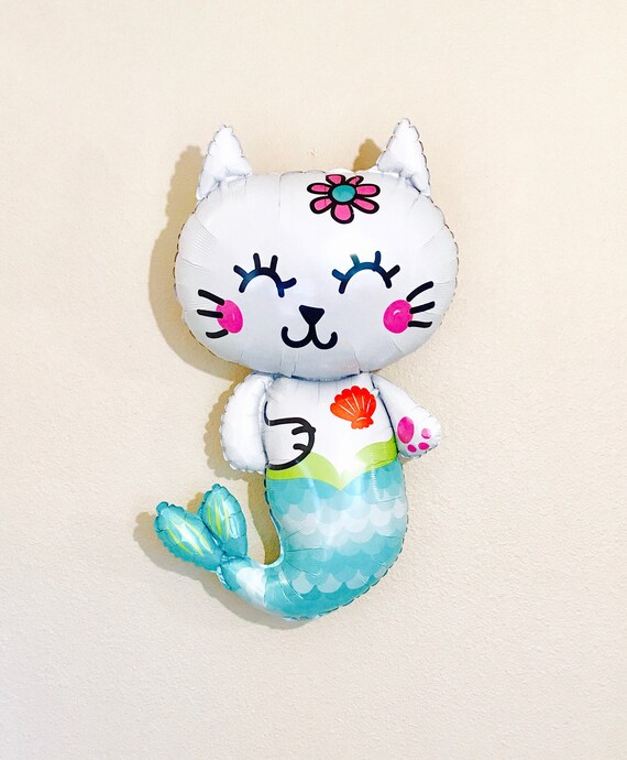 Mermaid Cat Balloon, Mermaid Cat, Cat Balloon, Kitty Cat Mermaid